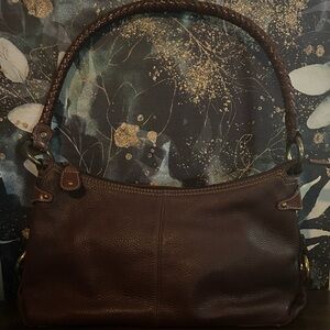 Fossil Chocolate Brown Leather Shoulder Bag